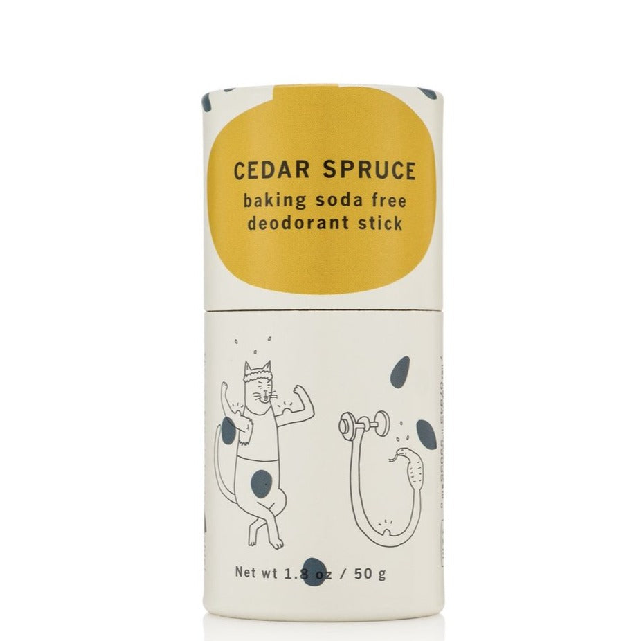 Meow Meow Tweet Cedar Spruce Baking Soda Free Deodorant Stick