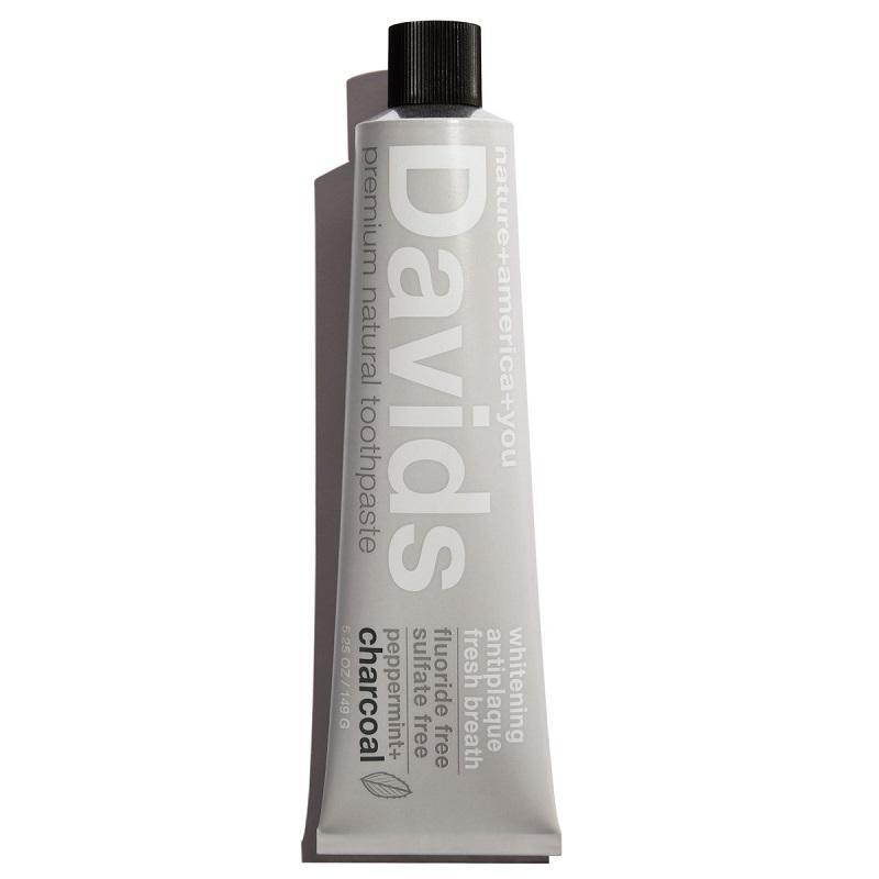 Davids Peppermint + Charcoal Natural Toothpaste
